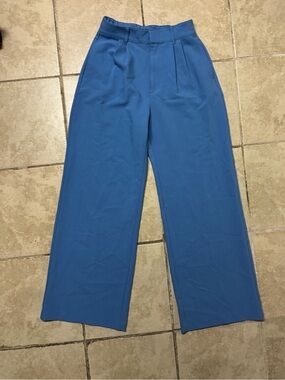 Abercrombie & Fitch Wide Leg Pants | High Rise Blue Trouser Pants